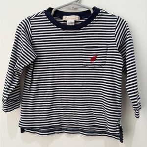The Beaufort Bonnet Company Navy and White Striped Long Sleeve Tee